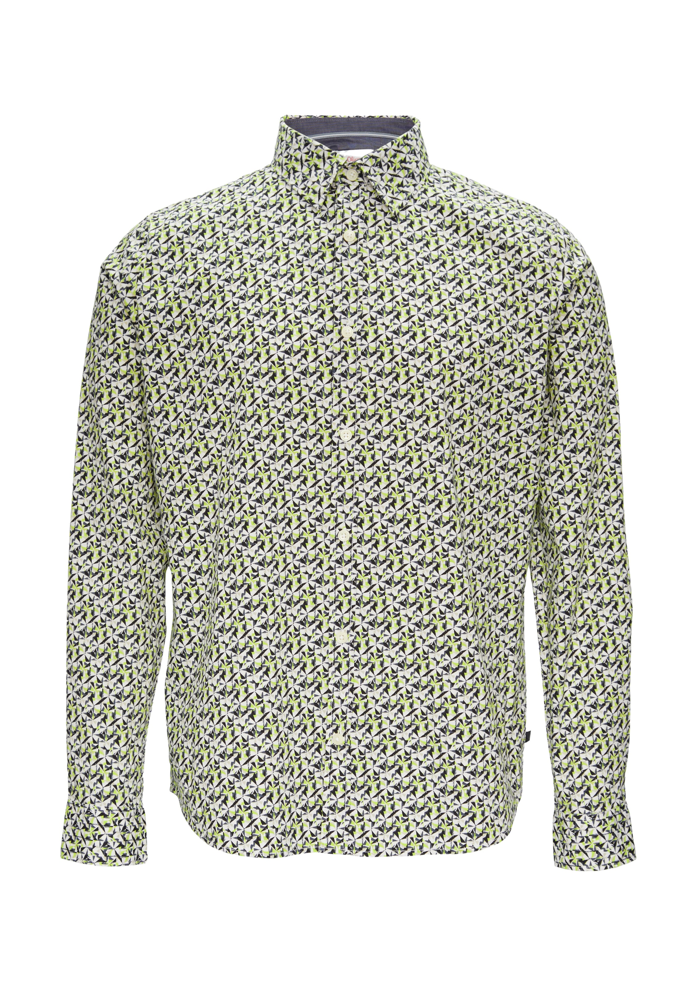 s.Oliver Slim Fit Hemd in Weiß: Vorderseite