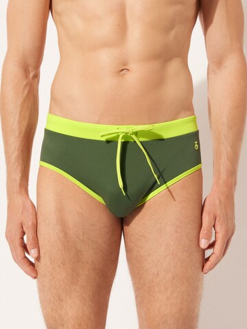 CALZEDONIA Swim Trunks 'MALINDI' in Green: front