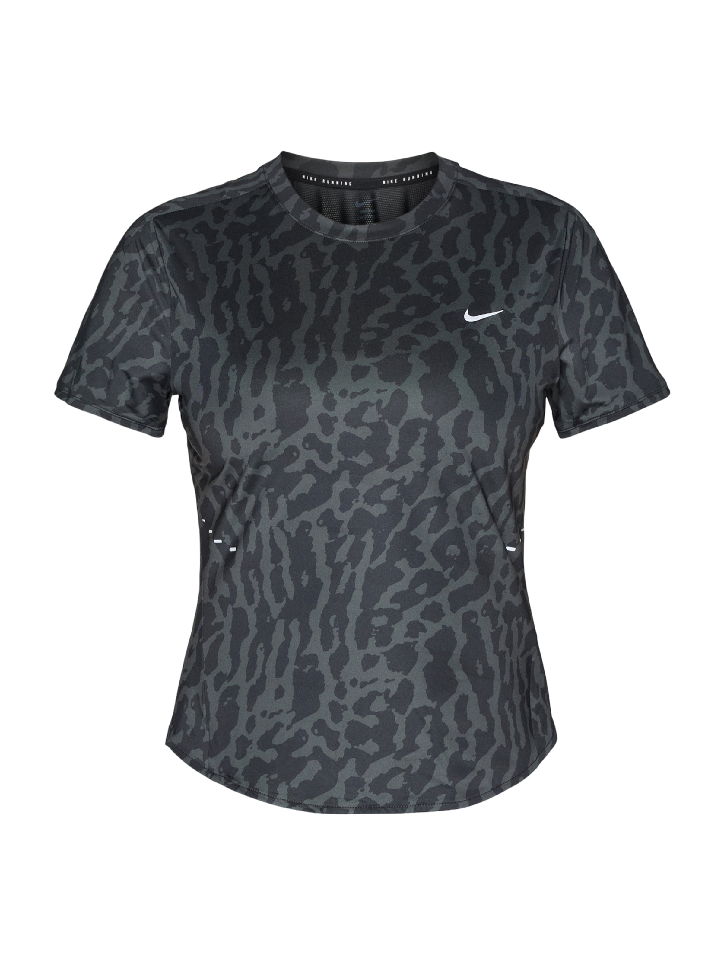 juoda NIKE Sportiniai marškinėliai 'SWIFT': priekis