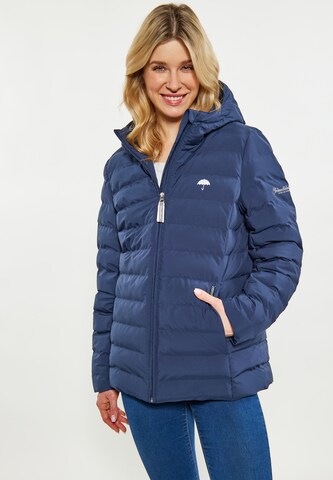 Schmuddelwedda Between-Season Jacket in Blue: front