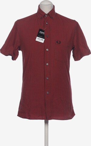 Fred Perry Button Up Shirt in S in Red: front