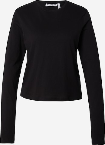 juoda WEEKDAY Marškinėliai: priekis