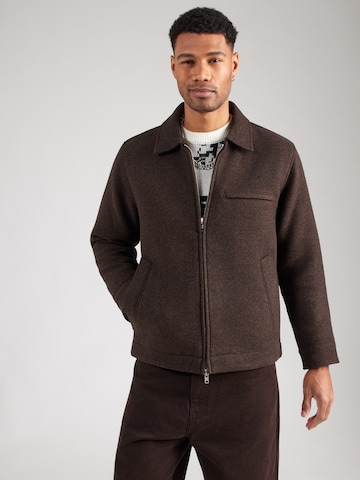 Abercrombie & Fitch - Casaco meia-estação em castanho: frente