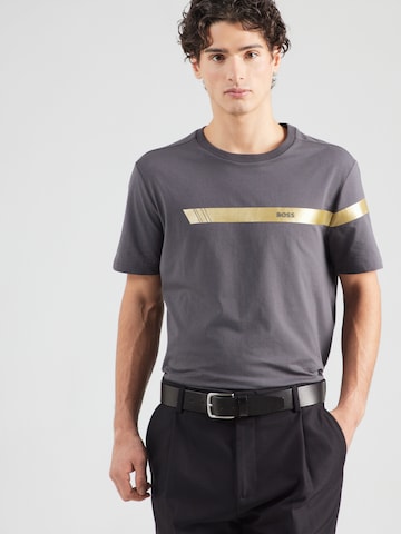 BOSS Green Paita värissä harmaa: etupuoli