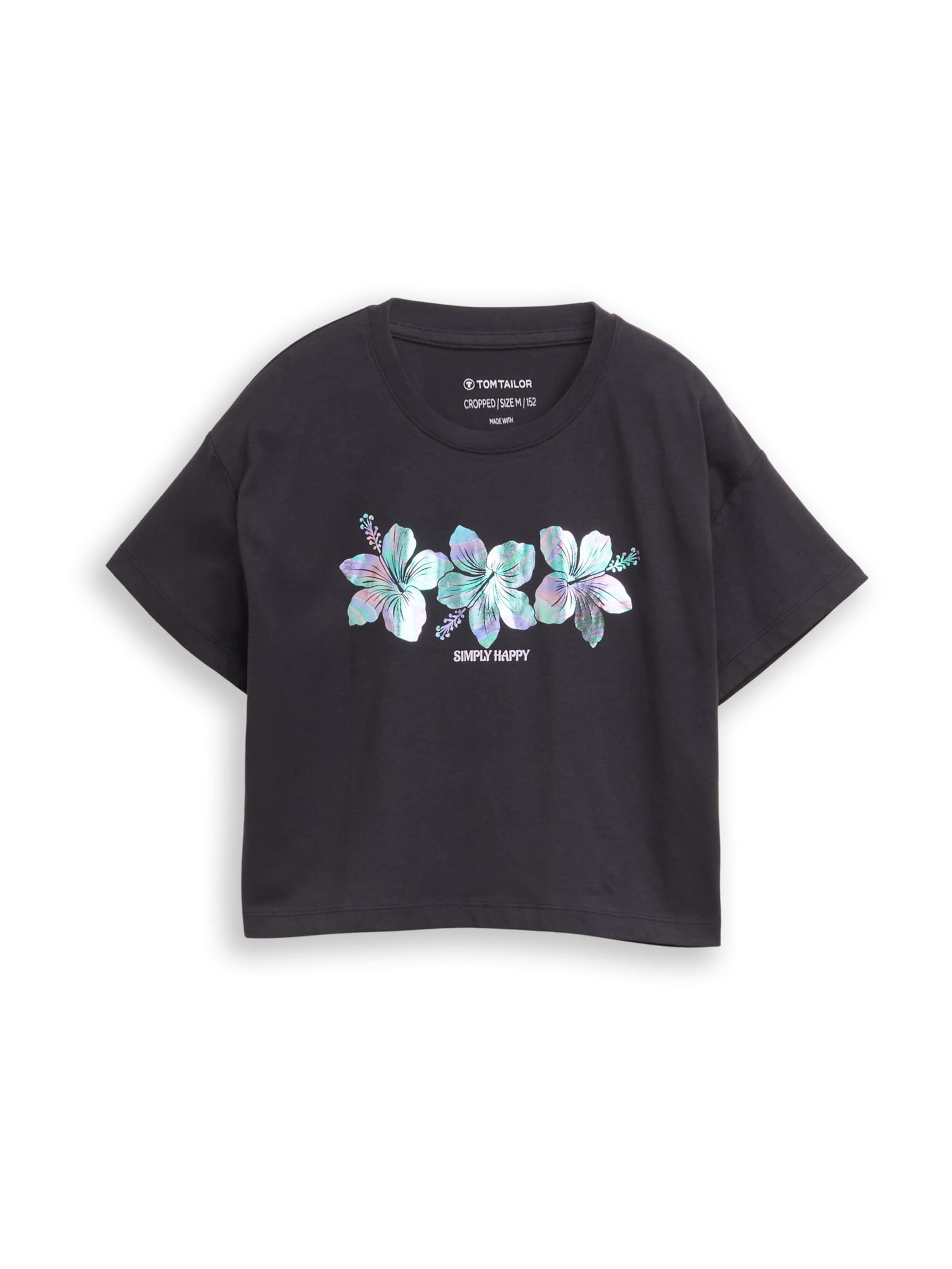 TOM TAILOR Shirt in Black: front