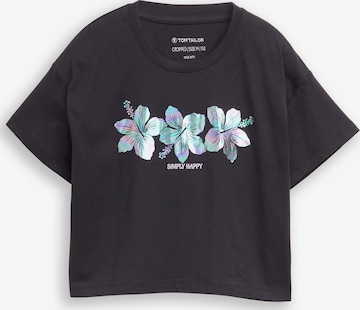 T-Shirt TOM TAILOR en noir : devant