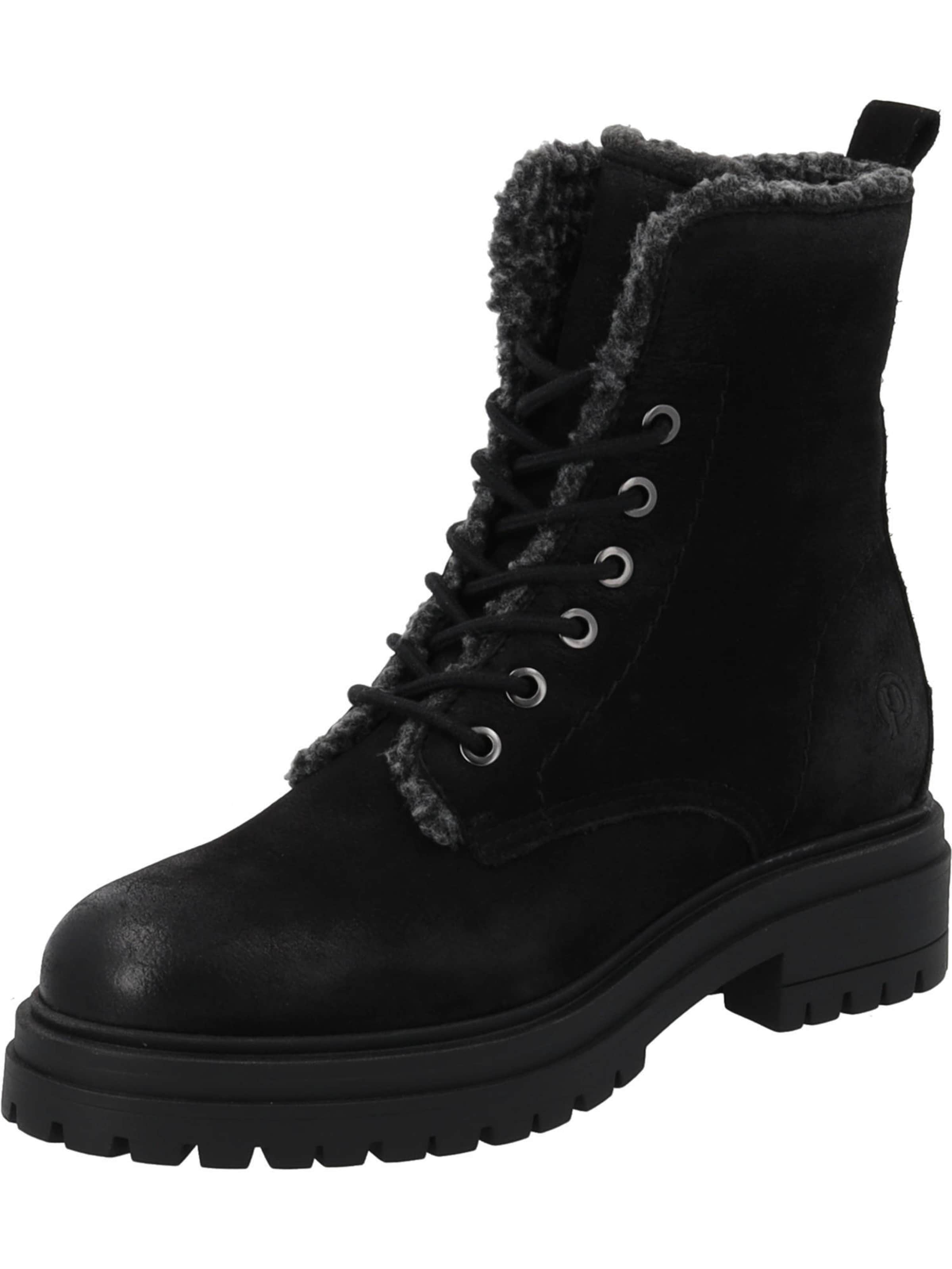 Bottines à lacets 'Fannina' Palado en noir : devant