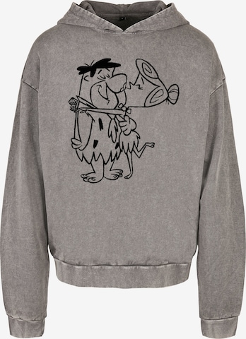ABSOLUTE CULT Sweatshirt ' The Flintstones - Fred And Wilma Kiss' in Grijs: voorkant
