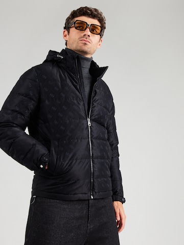 GUESS Демисезонная куртка в Черный: спереди