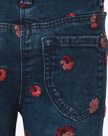 s.Oliver Skinny Floral gemusterte Jeans in Blau