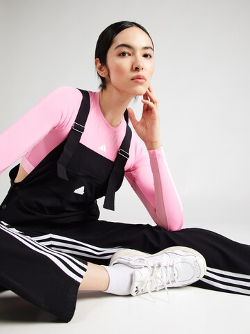 ADIDAS SPORTSWEAR Normální Sportovní kalhoty 'Dance All-gender Woven Dungarees' – černá