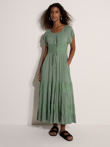 Apricot Jurk ' ' in Groen: voorkant