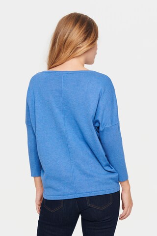 SAINT TROPEZ Sweater 'Mila' in Blue