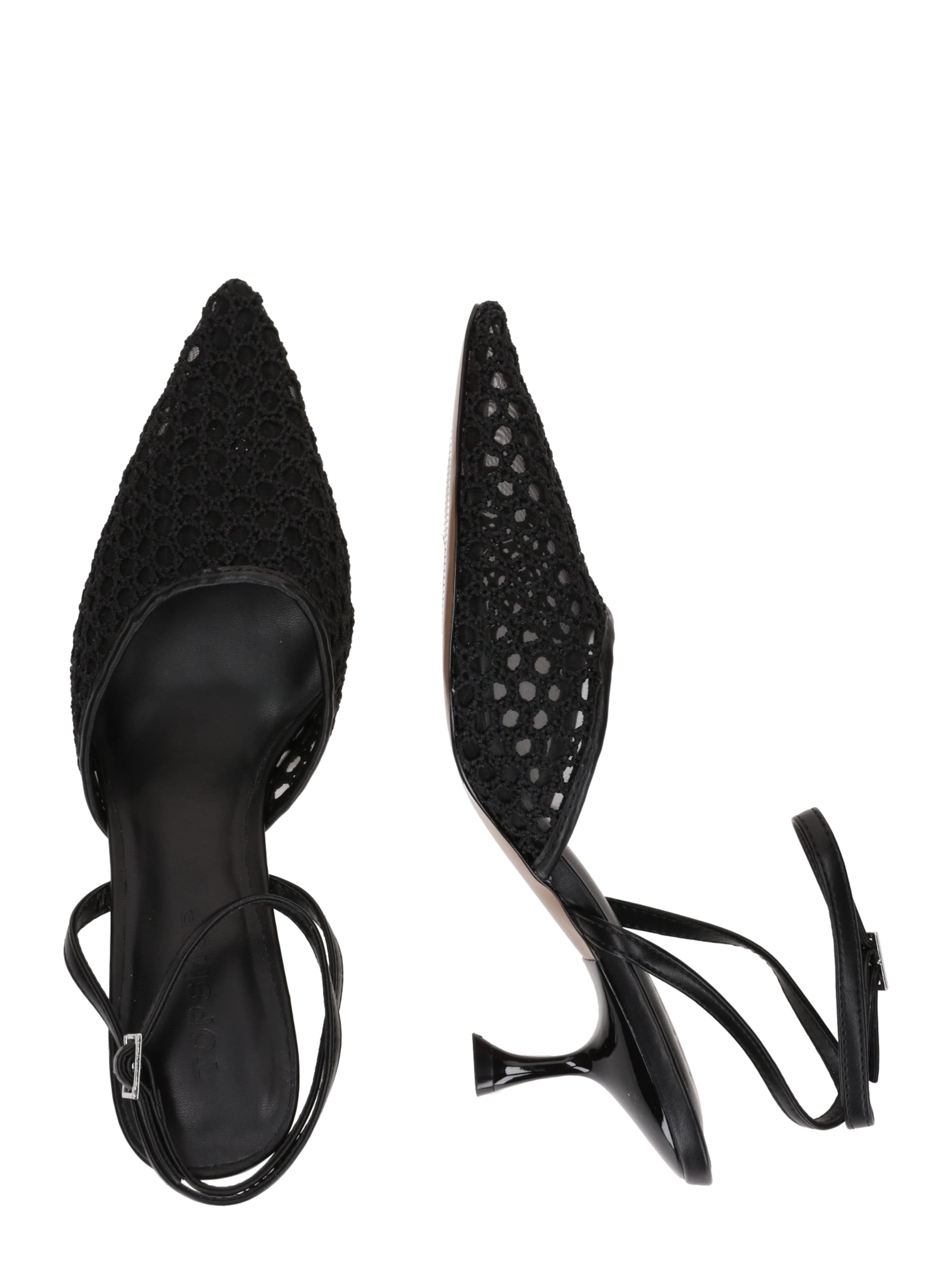 TOPSHOP Лодочки с открытой пяткой 'IGGY' в Черный