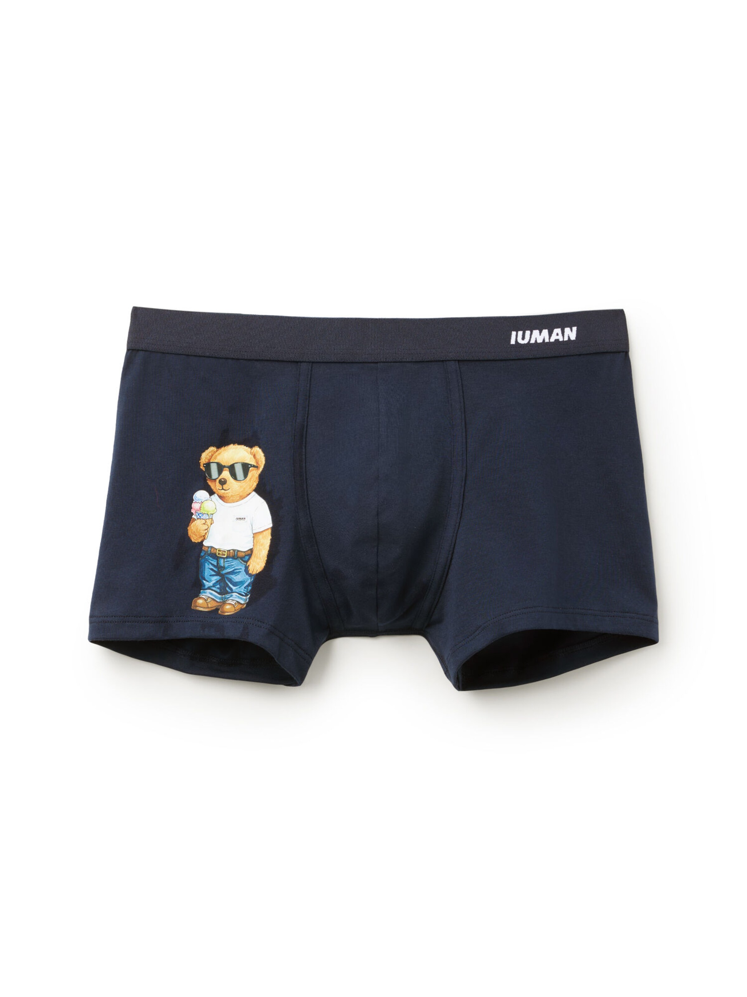 IUMAN Intimissimi Uomo Boxer 'Ice Cream Bear' in Blau: Vorderseite