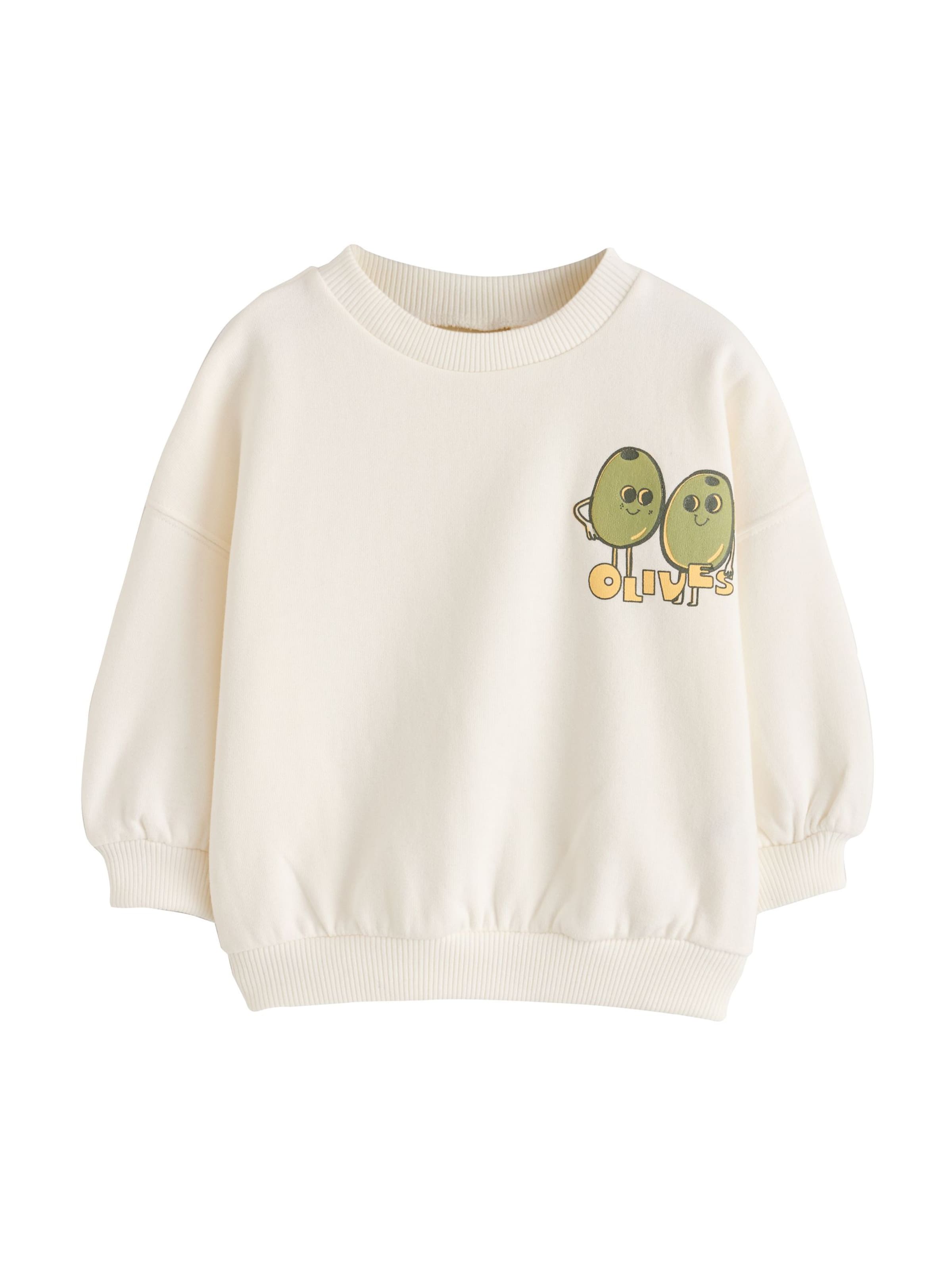 Next Sweatshirt in Beige: voorkant