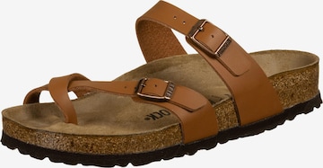 BIRKENSTOCK T-Bar Sandals 'Mayari' in Brown: front