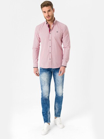 Jacey Quinn Regular Fit Hemd in Rot