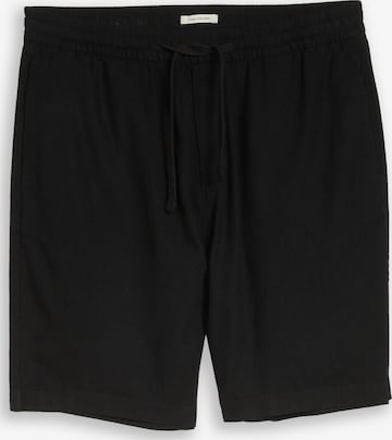 TOM TAILOR DENIM Loosefit Παντελόνι σε μαύρο: μπροστά