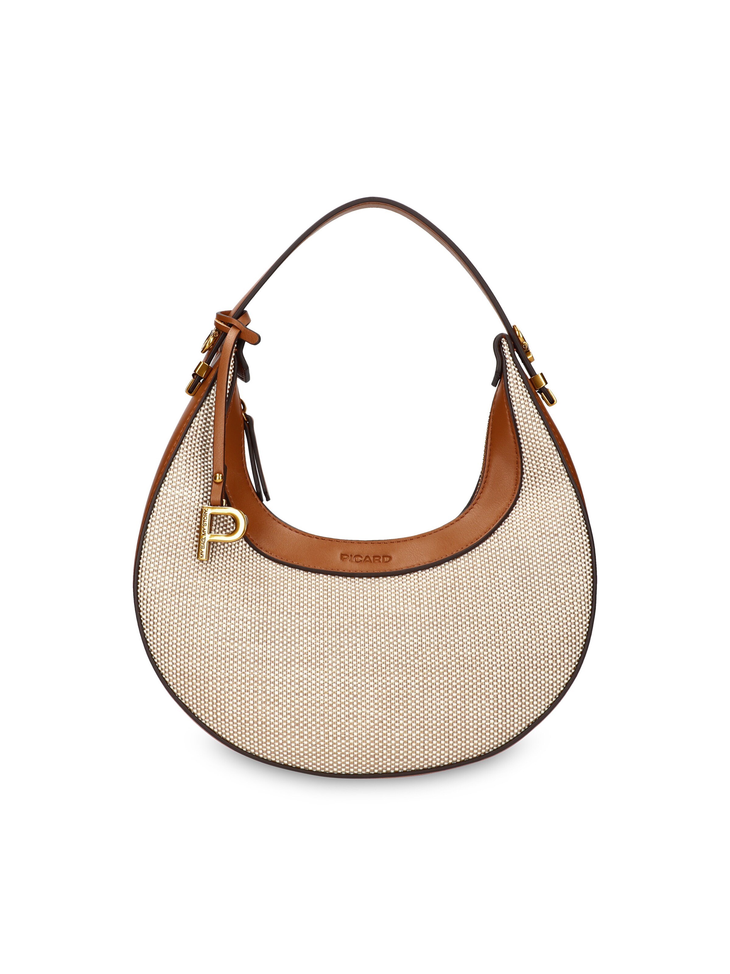 Picard Shoulder bag ' Croissant ' in Beige: front