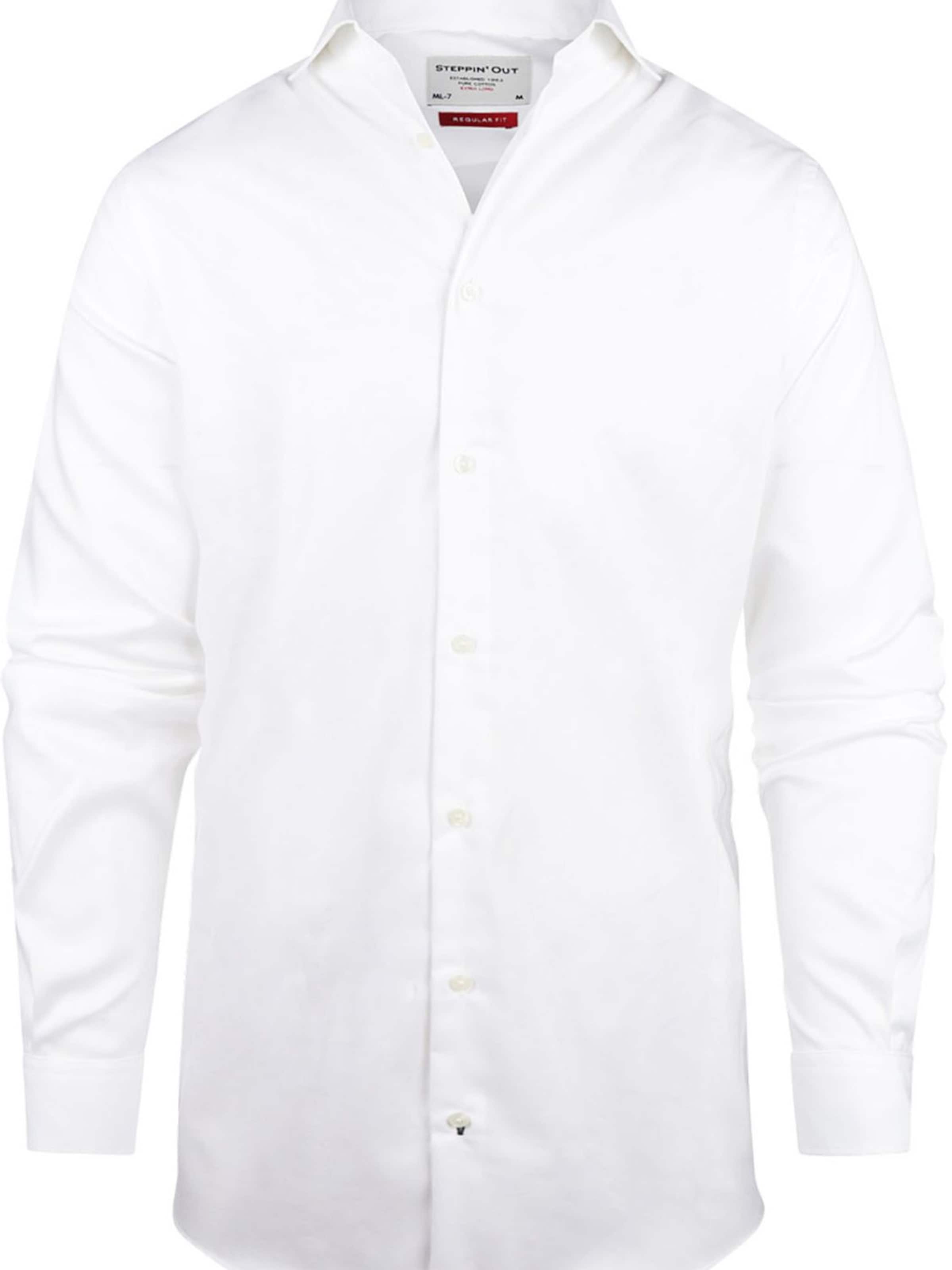 Steppin' out Regular fit Button Up Shirt in White: front
