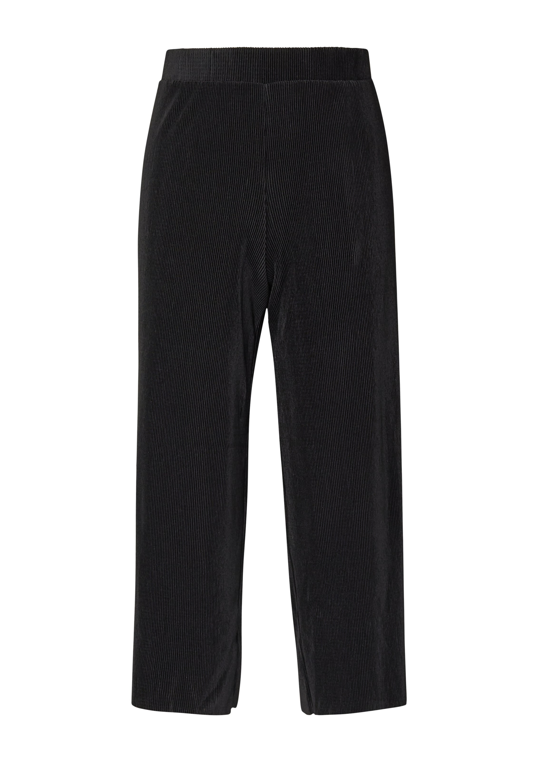 s.Oliver Wide Leg Hose in Schwarz: Vorderseite