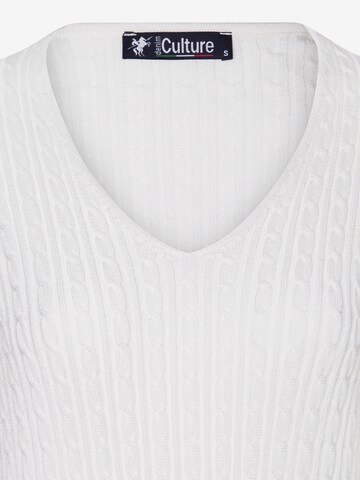DENIM CULTURE Sweter 'VERLA' w kolorze biały