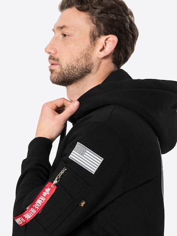 ALPHA INDUSTRIES Sweatshirt 'Space Shuttle' in Zwart