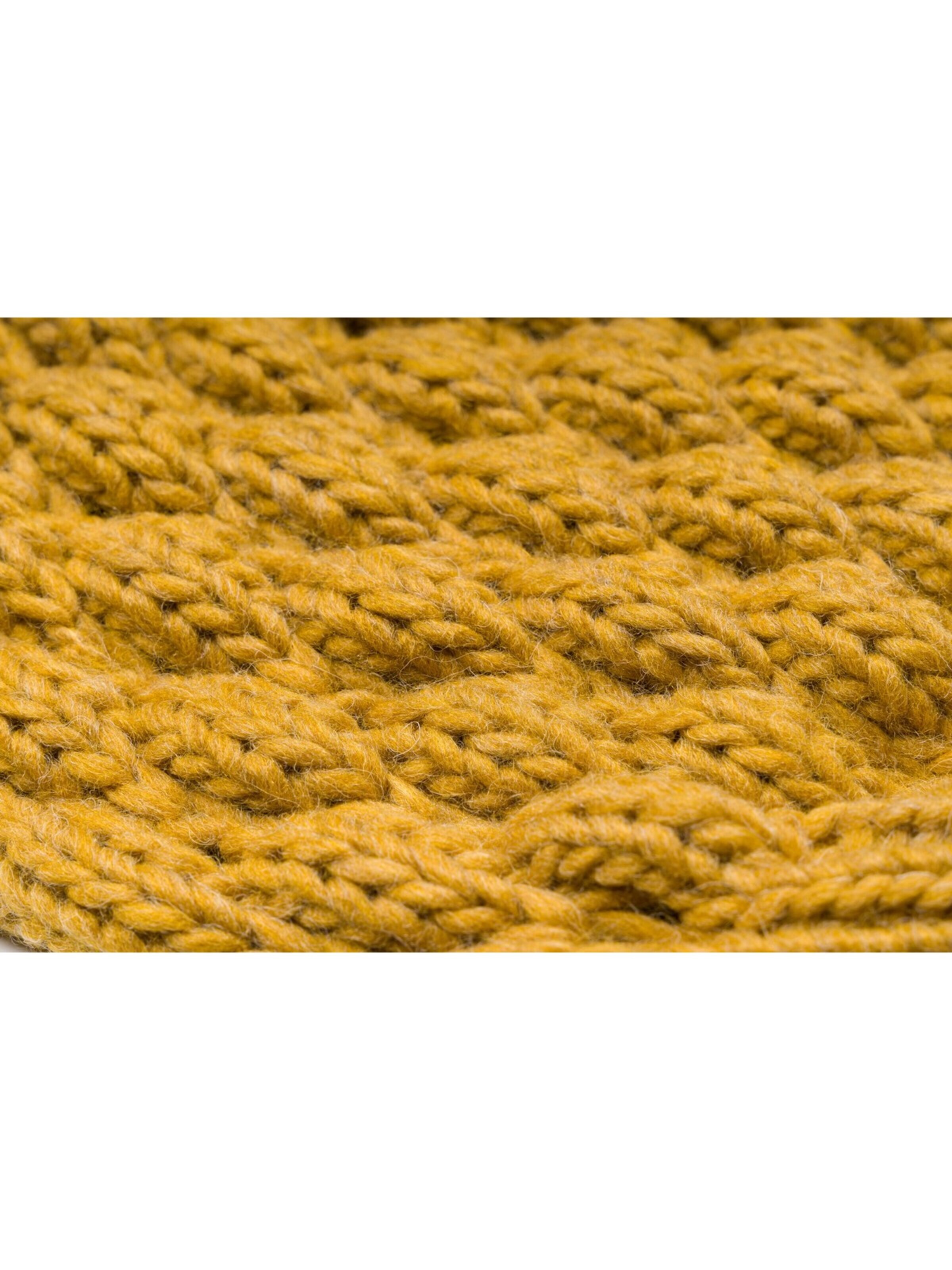 styleBREAKER Schlauchschal 'Strick Loop mit Bubblemuster'‌ in Gelb