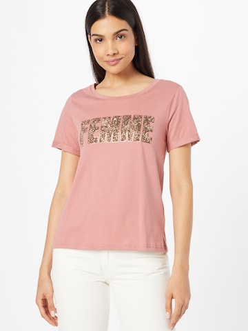 Cream T-Shirt 'Rory' in Pink: predná strana
