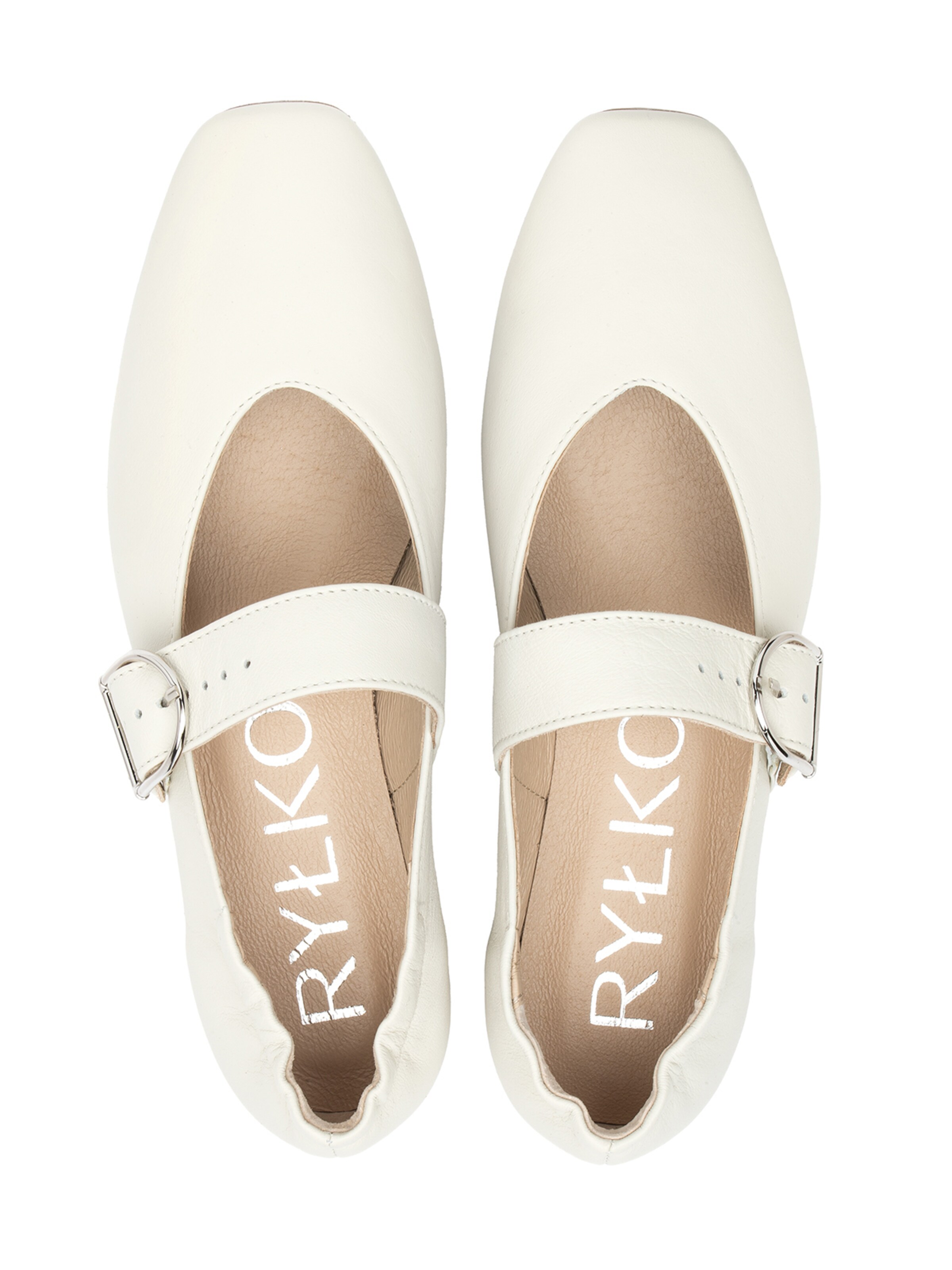 smėlio RYŁKO Balerinos su dirželiais