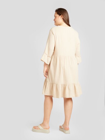 ONLY Carmakoma Dress 'THYRA' in Beige