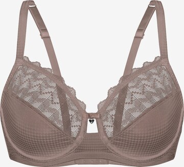 sassa T-shirt Bra 'BEAUTIFUL CLASSIC' in Brown: front