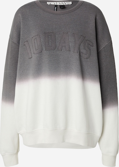10Days Sweatshirt em XS em cinzento escuro / branco, Vista do artigo