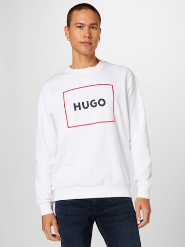 balts HUGO Red Sportisks džemperis 'Delery': no priekšpuses