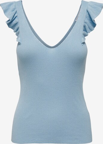 ONLY - Top de malha 'LISSIE' em azul: frente