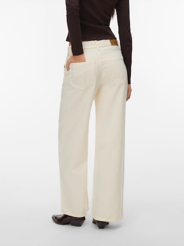 VERO MODA - Perna larga Calças de ganga 'VMLULLU' em bege