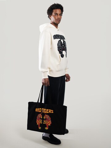 MAD TIGERS Shopper '2 Tigers' in Schwarz: Vorderseite