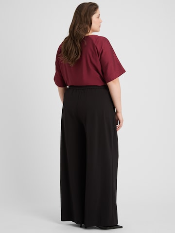 Guido Maria Kretschmer Curvy Wide Leg Suorat housut 'Betty' värissä musta