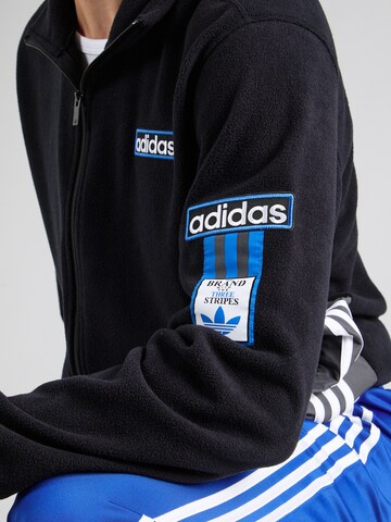 ADIDAS ORIGINALS Fleece Jacket 'Adibreak' in Black