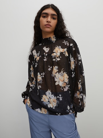 EDITED Blouse 'Graziana' in Zwart: voorkant