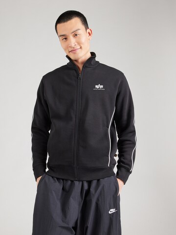 Giacca di felpa di ALPHA INDUSTRIES in nero: frontale