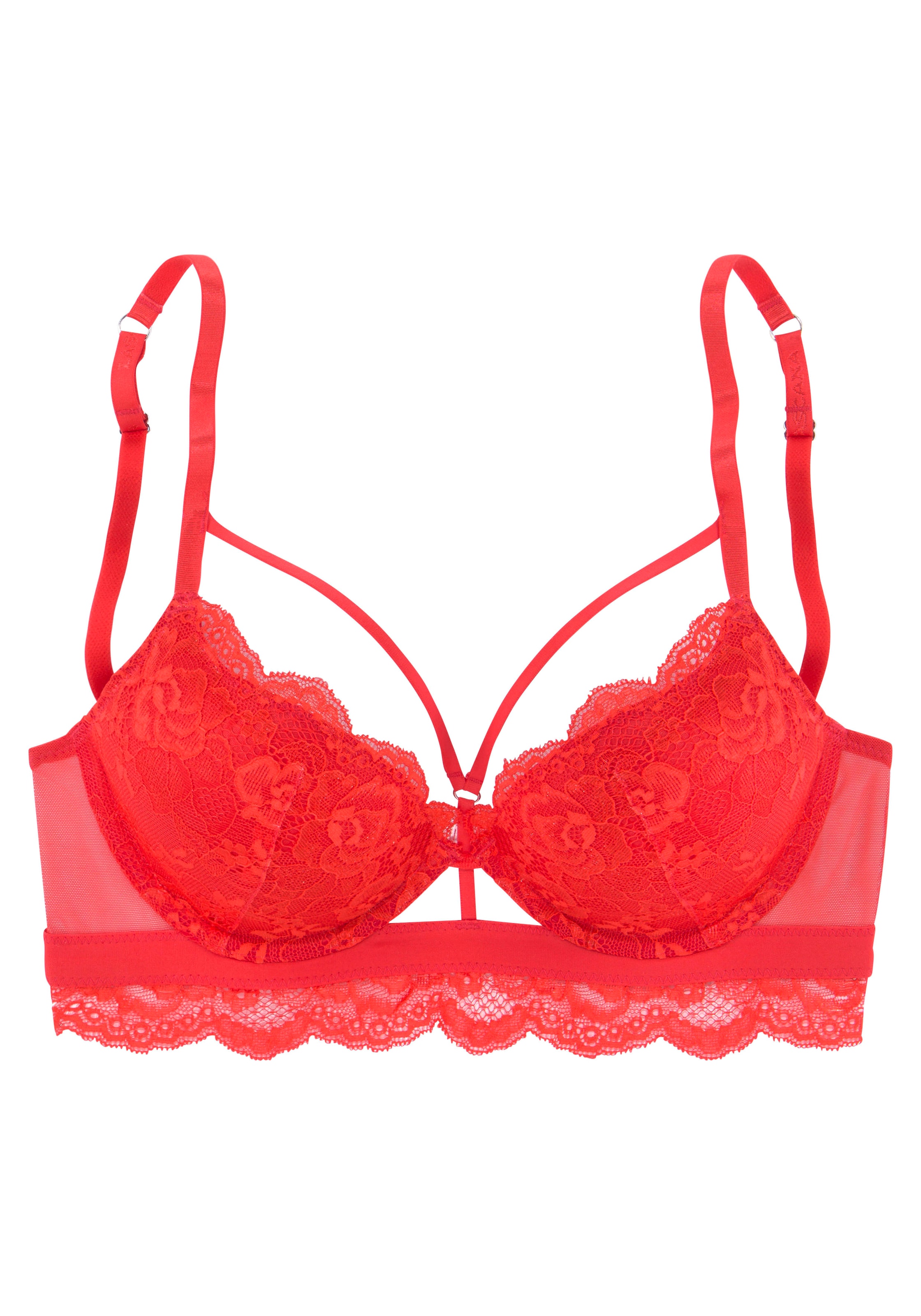 LASCANA Push-up Σουτιέν σε κόκκινο: μπροστά