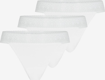 Mey String 'Modal Lace' in Weiß: Vorderseite