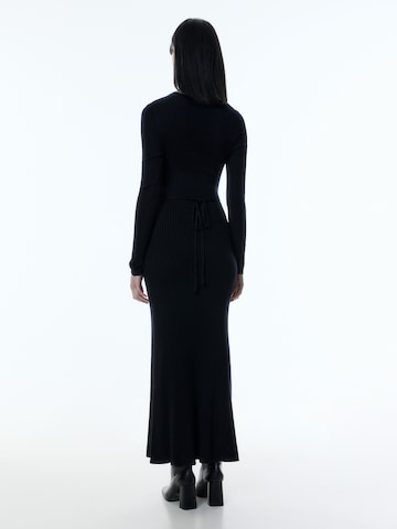 EDITED Gebreide jurk 'Invana' in Zwart