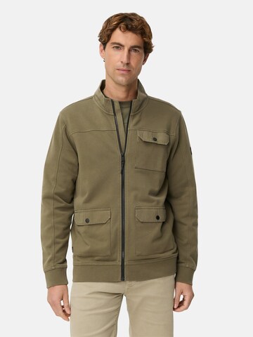 CAMEL ACTIVE Zip-Up Hoodie in Green: front