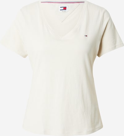 Maglietta Tommy Jeans di colore beige chiaro / navy / rosso / bianco, Visualizzazione prodotti