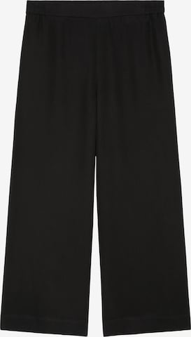 Marc O'Polo Wide leg Broek in Zwart: voorkant