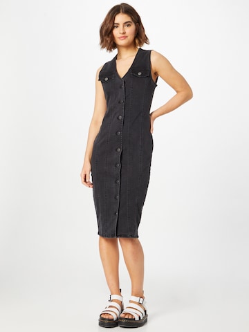 Oasis Shirt Dress in Black: front