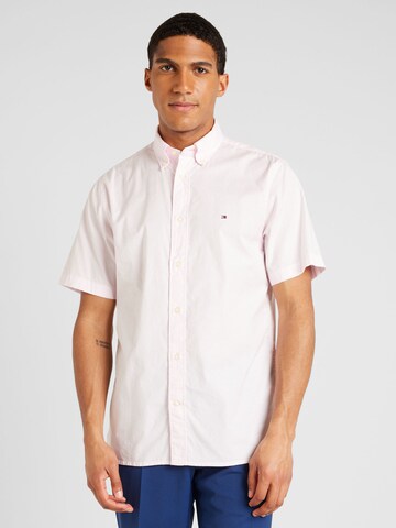 TOMMY HILFIGER Regular Fit Hemd in Pink: Vorderseite